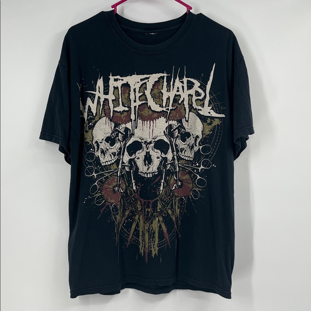 Whitechapel 2000s Black Short Sleeve Band Tee Shirt